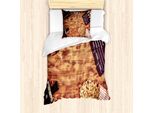 Abakuhaus Set Copripiumino Per Letti Singoli, Oggetti Retrò, Antiacaro, Adatto A Chi Soffre Di Allergie, Con Federa, 135 Cm X 200 Cm - 80 X 80 Cm, Multicolore