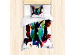 Abakuhaus Set Copripiumino Per Letti Singoli, Happy People Bubbles, Antiacaro, Adatto A Chi Soffre Di Allergie, Con Federa, 135 Cm X 200 Cm - 80 X 80 Cm, Multicolore