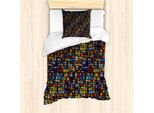 Abakuhaus Set Copripiumino Antico Per Letti Singoli, Mosaico Vittoriano, Antiacaro, Adatto A Chi Soffre Di Allergie, Con Federa, 135 Cm X 200 Cm - 80 X 80 Cm, Multicolore