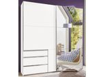 Armadio Ad Ante Scorrevoli Level 250 Cm Bianco Con Cassettiera