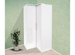 Armadio Angolare "Optima"" 109 Cm Bianco Lucido A 2 Ante"
