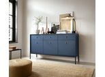 Credenza Cassettiera Credenza 153Cm Blu Navy A 3 Ante Con Cassetti 77132430