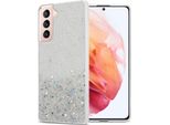 Cadorabo Custodia Per Samsung Galaxy S21 5G Custodia Protettiva In Custodia Trasparente Per Telefono Cellulare Custodia Tpu Custodia Cover Glitter Glitter