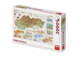 Dino Puzzle Mappa Della Repubblica Slovacca 2000 Pezzi