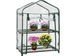 Mini Serra Impermeabile, Serra Portatile In Pvc Pieghevole A 2 Ripiani Con Cerniera Avvolgibile, 69 Cm Di Lunghezza X 49 Cm Di Larghezza X 92 Cm Di Altezza