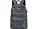 Zaino Per Laptop, Zaino Per Laptop Resistente Con Porta Di Ricarica Usb, Zaino Impermeabile Per Uomini, Zaino Da Viaggio Per Laptop Da 14 Pollici (Grigio)