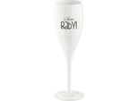 Koziol Sektglas Cheers No. 1 Welcome Baby, Kunststoff, Cotone White, 100 Ml, 4030525