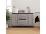 The Living Store Credenza Grigio Sonoma 104X35X70 Cm Materiale Legno