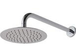 Kit Soffione Doccia Rotondo 20Cm Con Braccio Cromato Tondo