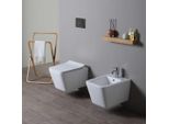 Coppia Di Sanitari Sospesi In Ceramica Rimless | Rock