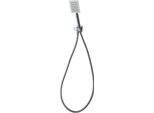 Kit Doccia Cromato Supporto Doccetta Con Presa Acqua, Manopola, Flessibile