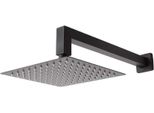 Kit Doccia Braccio Doccia + Soffione 20X20 Nero Opaco