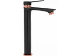 Rubinetto Da Lavabo Rea Viral Black-Rose Gold High