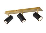 Trio 3 Faretti Da Soffitto Marley Nero-Oro