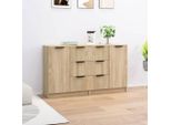 Maison Exclusive - Credenze 2 Pz Rovere Sonoma 60X30X70 Cm In Legno Multistrato