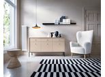 Credenza Mono Cassettiera 153Cm Beige 3 Ante