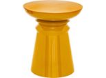 Atmosphera Creatore Di Interni - Tavolino Totem Jaya In Metallo Giallo Senape D38Cm