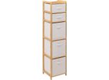 5 Cinque Semplicemente Intelligenti - Regal Mit 5 KöRben "Tidy Box"" Aus Braunem Bambus"