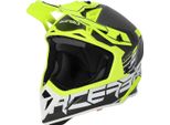 Casco Da Motocross Acerbis Steel Carbon 22.06 Nero Bianco Giallo Fluo Opaco Taglia S
