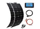 Set Di Pannelli Solari Flessibili, Potenza 200W, Alta Efficienza, Perfetti Per Camper E Uso Off-Grid , Set Da 200W