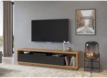 Mobile Tv Celine 200X45X50Cm Rovere Wotan / Nero Opaco