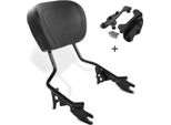 Sissy Bar + Kit Di Aggancio Per Harley Davidson Street Glide 09-13 Nero