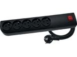 Cavo Di Prolunga Per Protezione Da Sovratensioni 5 Prese 3 M Nero Elgotech PSF3-503-2