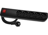 Limitatore Di Sovratensione Cavo Di Prolunga A 5 Prese Da 1,5 M Nero PSF3-501-2 Elgotech