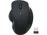 Mouse Verticale Wireless 2.4G, Mouse Ergonomico Per Ufficio, Dpi Regolabile A 3 Velocità, Nero (Senza Batteria)