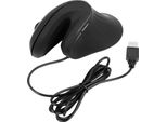 Mouse Verticale A Filo, Per Ufficio E Gioco/Design Ergonomico/3 Livelli Dpi (800-1200-1600Dpi)/Motore Ottico/Usb Plug-And-Play, Nero