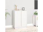 Maison Exclusive - Credenza Bianca 60X35X80 Cm In Legno Massello Di Pino