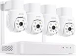 Sistema Di Telecamere Di Sicurezza Zosi Wi-Fi 6 Cctv, Risoluzione 5MP, Funzione Pan/Tilt 355°, Telecamere 5MP 4PCS, 1T