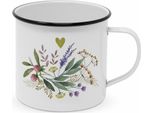 Ppd Provence Happy Metal Mug, Henkelbecher, Kaffeebecher, Becher, Tasse, Metall, 350 Ml, 180002313