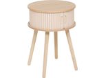 Atmosphera Createur D'interieur - Tavolino A Due Ante "Nysos"" Crema 54X40X40Cm"