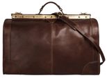 Reisetasche PikÉ "Lombardia Grande", Gr. B/H/T: 52Cm X 36Cm X 25Cm Onesize, Braun, Leder, Beschichtet, GläNzend, Taschen Reisetasche, Echt Leder, Made In Italy