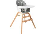 Hochstuhl CHIC4BABY, Baby, Gr. B/H/T: 71cm x 90cm x 72cm, Kunstleder, grau (grau, natur), Kunststoff, Stühle Hochstuhl
