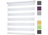 Tenda Oscurante Portatile 110 X 260 Cm Protezione Solare Privacy, Materiale Di Montaggio Per Finestre A Tetto Duo, Porte-Finestre, Bianco