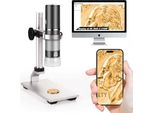 Ninyoon 4K Wifi Microscopio Professionale Stand Iphone Android Pc, 50-1000X Digitale Usb Wireless Hd Camera Tutti I Telefoni Cellulari Ipad Tablet Windows Mac