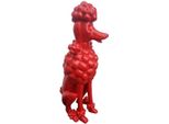 Casa Padrino Figura Decorativa Cane Barboncino Rosso H. 63 Cm - Scultura Decorativa Resistente Alle Intemperie - Figura Decorativa Da Salotto - Figura Decorativa Da Giardino - Figura Decorativa Animale