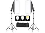 Set Di Illuminazione Softbox, Softbox 50X70Cm, Stativi Per Luce 2M, 135W 3 Colori