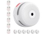 X-Sense Mini Rilevatore Di Fumo Con Supporto Magnetico, Rilevatore Con Batteria Da 10 Anni, Rilevatore Di Incendio, Test Fotoelettrico/Interruttore Di Silenziamento, XS01, Confezione 6
