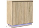 Credenza Vidaxl Led Rovere Sonoma 71 X 34,5 X 75 Cm Materiale A Base Di Legno