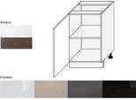 Base (EST-DE/50) 1Trg 50Cm Bianco Perla Opaco Colore Frontale Acrilico Nero Lucido