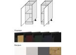 Base Cucina Velden 30X50X82Cm Senza Maniglie Colore Super Matt Corpo Bianco Frontale Nero Super Matt (VE-D1D/30)