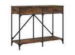 Syfax™ Tavolo Consolle Rovere Fumo 100X39X78,5 Cm In Legno Multistrato