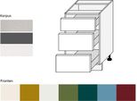 Base Per Cucina Con Corpo Da 50 Cm E Frontale Laccato Colore Selezionabile (RI-D3M/50)