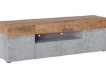 Mobile Tv Basso Rimini 180X40X59Cm Atelier Castagno Chiaro Wroclaw Senza Maniglie A 2 Ante