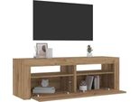 Comodini 2 Pezzi Con Led Rovere Artisan 60X35X40 Cm