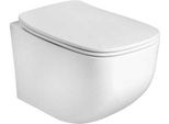 Vaso Wc Sospeso In Ceramica Bianco Opaco Senza Brida | Mozart