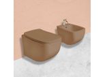 Set Sanitari Bagno Sospesi In Ceramica Sabbia Opaco | Mozart